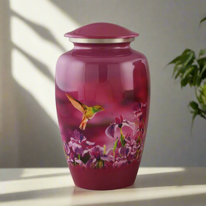 Royal Rapture Urns For Ashes Handcrafted Hummingbird Urn For Adult Female Love Urn Cremation Funeral Memorial