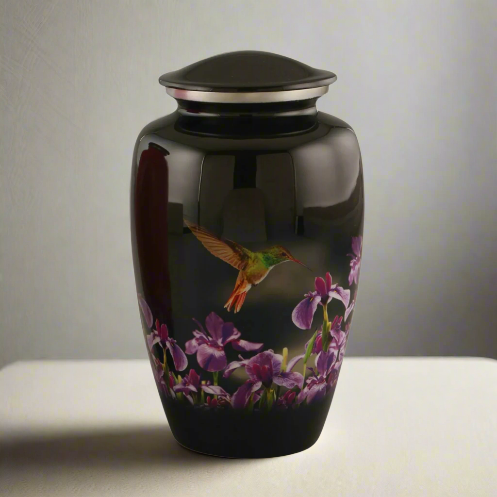 Royal Rapture Urns For Ashes Handcrafted Hummingbird Urn For Adult Female Love Urn Cremation Funeral Memorial