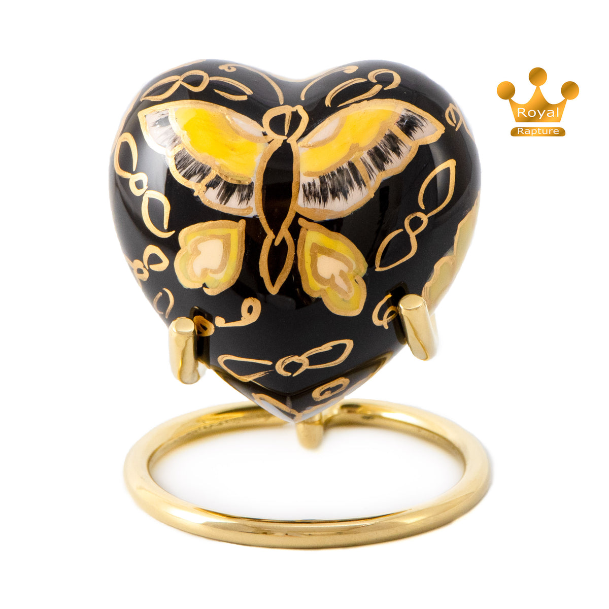 Royal Rapture Love Urn for Ashes Funeral Memorial Cremation Keepsake Heart & Stand