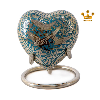Royal Rapture Love Urn for Ashes Funeral Memorial Cremation Keepsake Heart & Stand