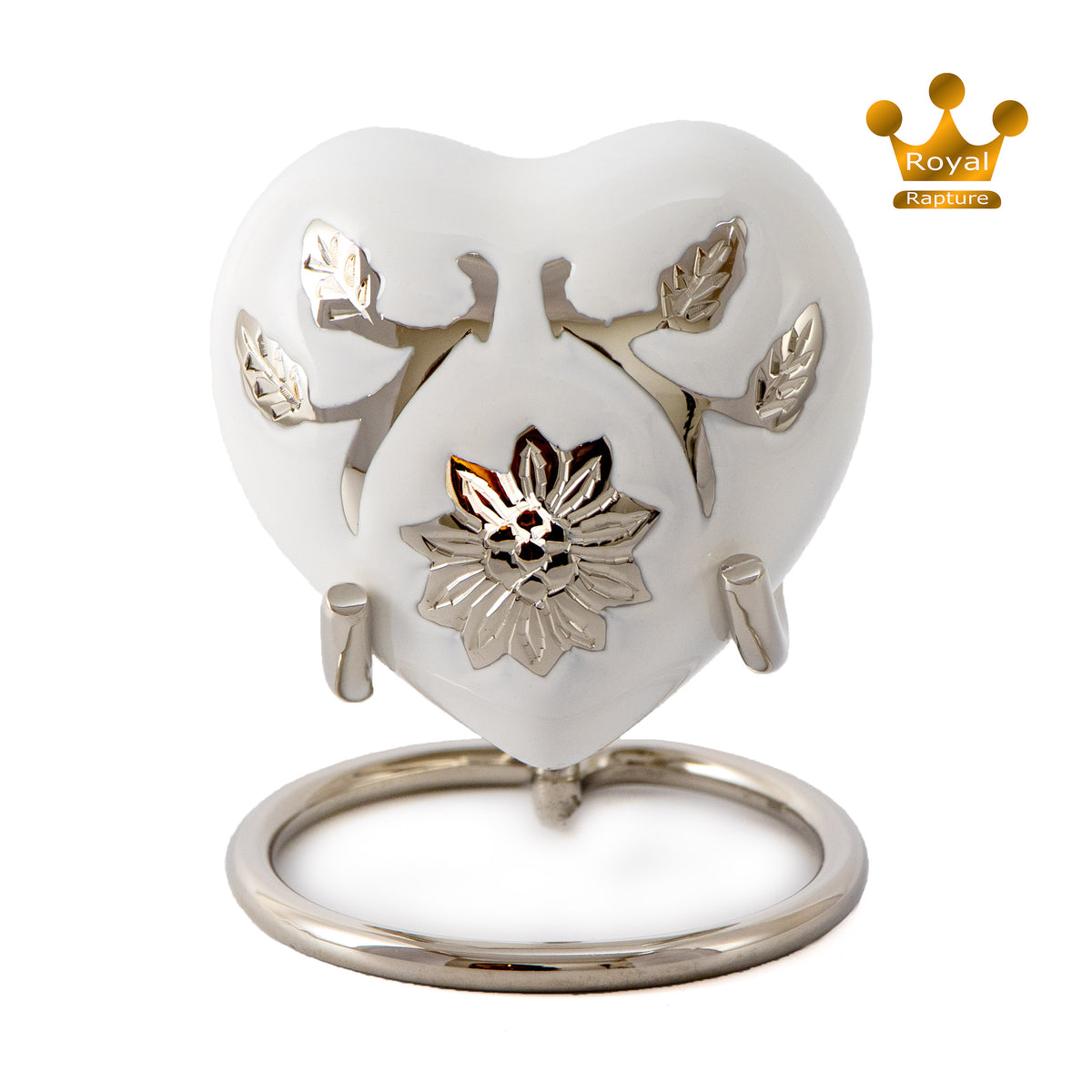 Royal Rapture Love Urn for Ashes Funeral Memorial Cremation Keepsake Heart & Stand